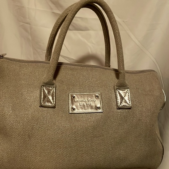 Michael Kors Collection Handbags - Gold canvas Michael kors small duffle